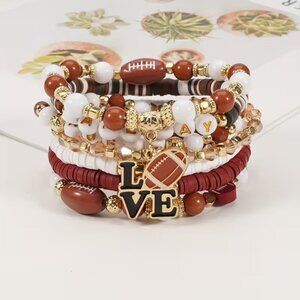 Football Spirit Team Bracelets, Game Day Accessories